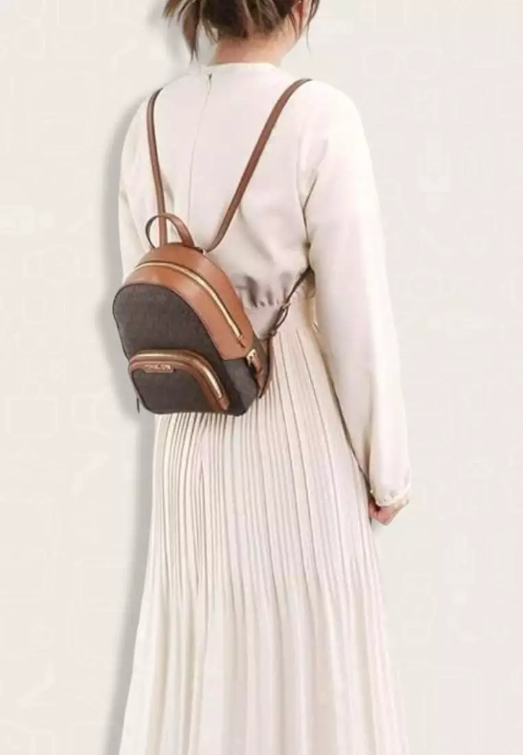 Michael Kors Jaycee XS Zip Backpack Brown