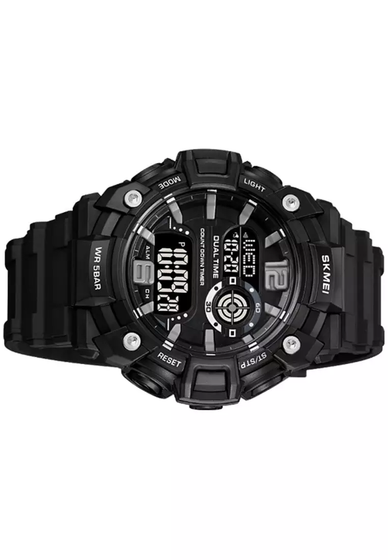 Jam Tangan Digital Pria Waterproof Many Function Strap Tali Material PU Silicone DV01 ORIGINAL