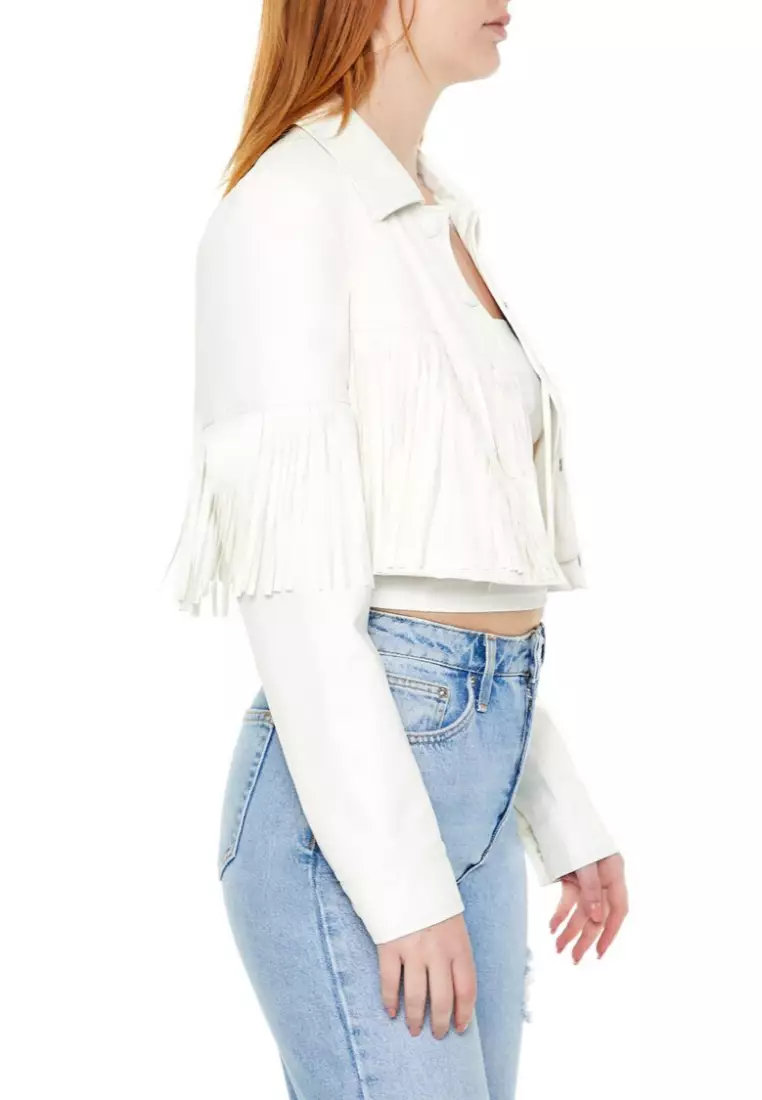 Fringe leather jacket forever 21 cheap