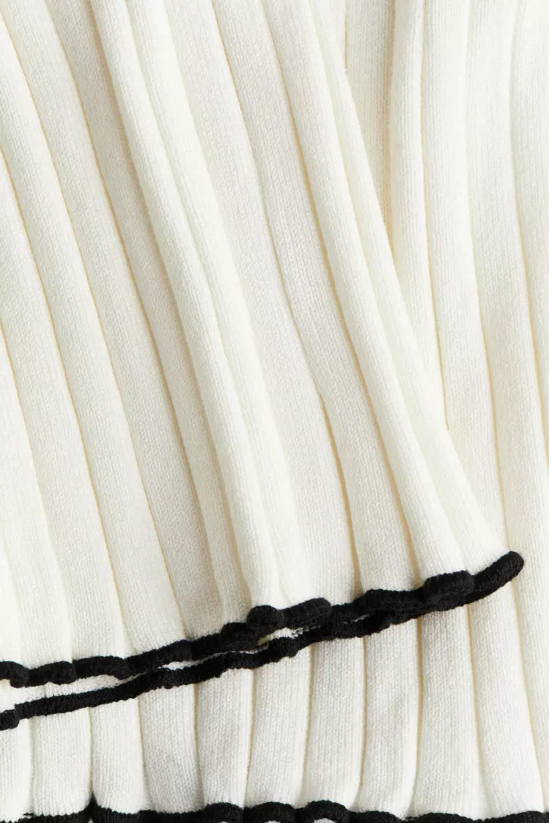 Rib-knit shorts