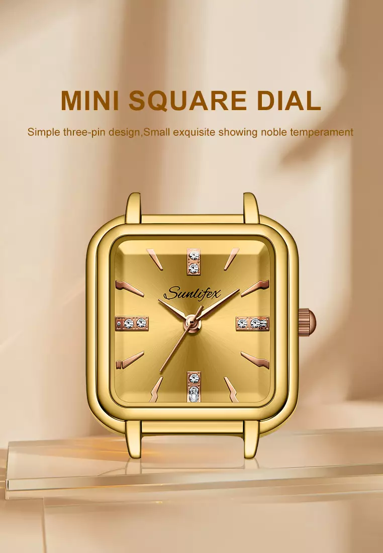 Jam Tangan Wanita Fashion Tali Kulit Jam Analog Kecil Gaya Korea Barsh Jam Tangan cewek  brown