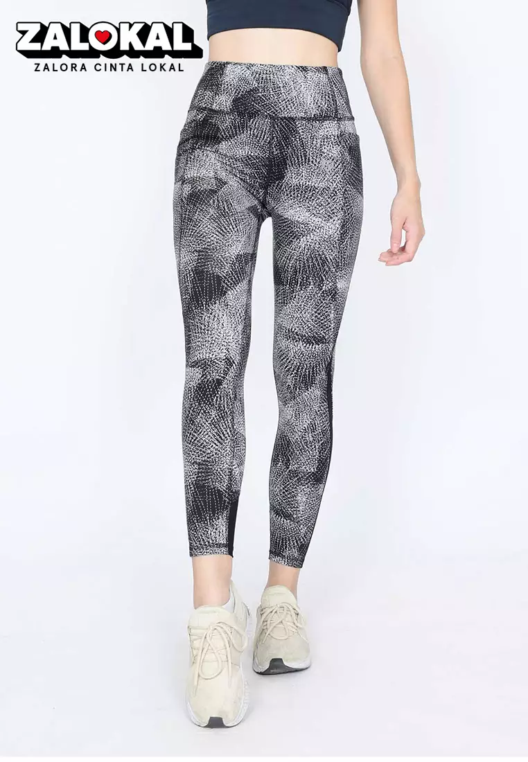 Fitwear - Amber Abstrak Sport Legging - BLACK SPARKS