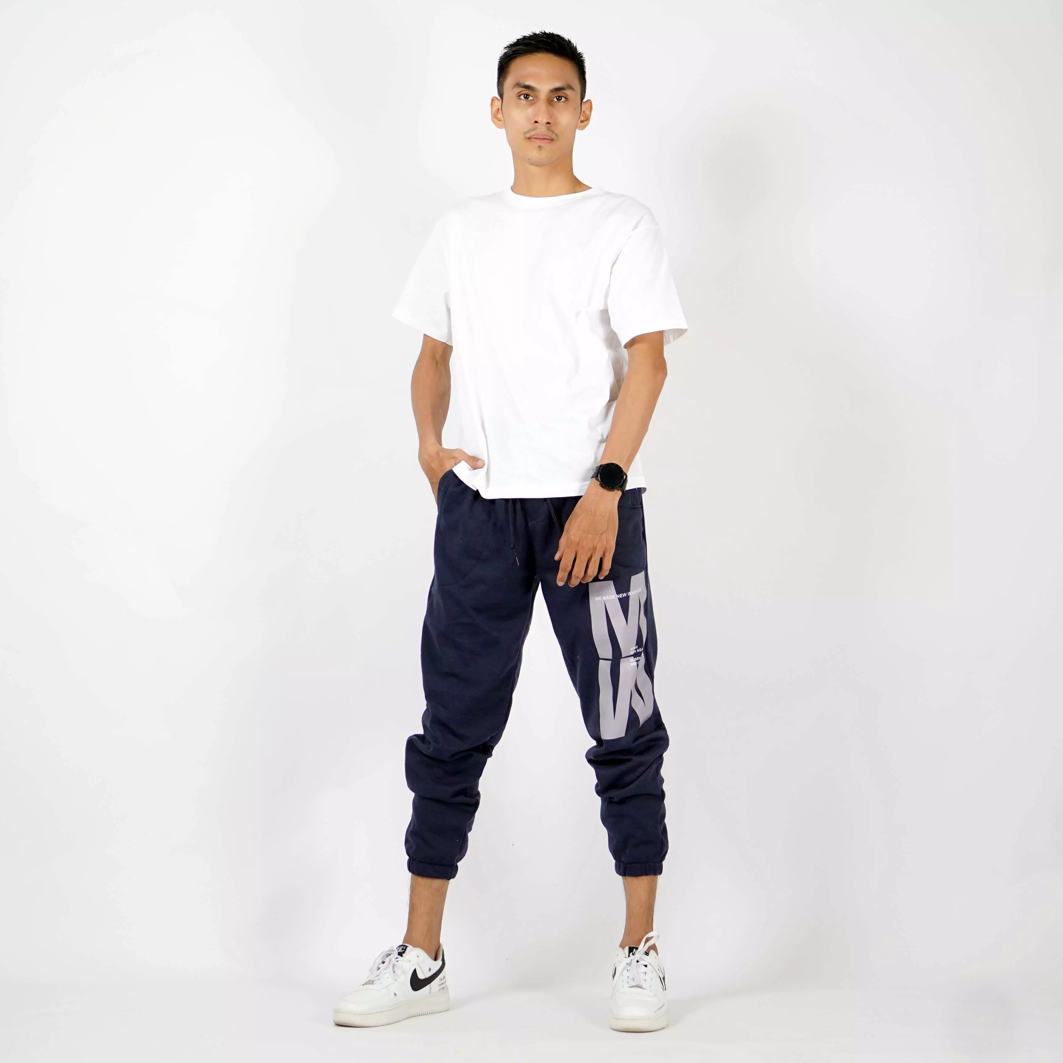 MORIS Celana Joger Pria Jogger Pants Celana Training Olahraga - Navy