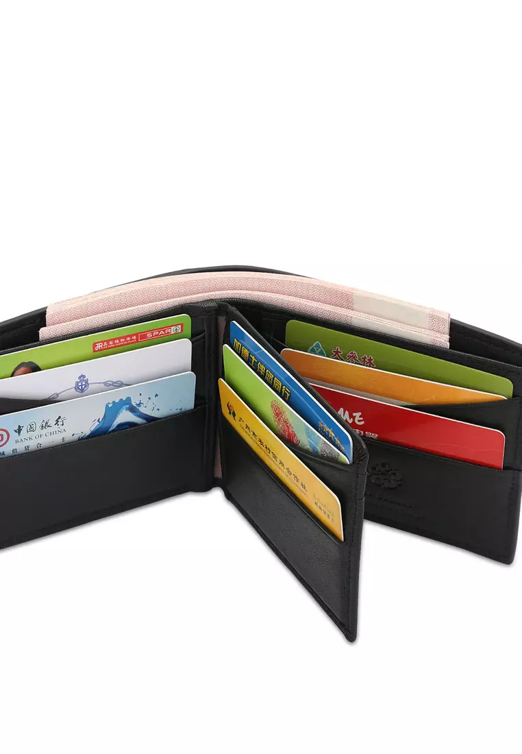 Men's Genuine Leather RFID Blocking Bi Fold Wallet