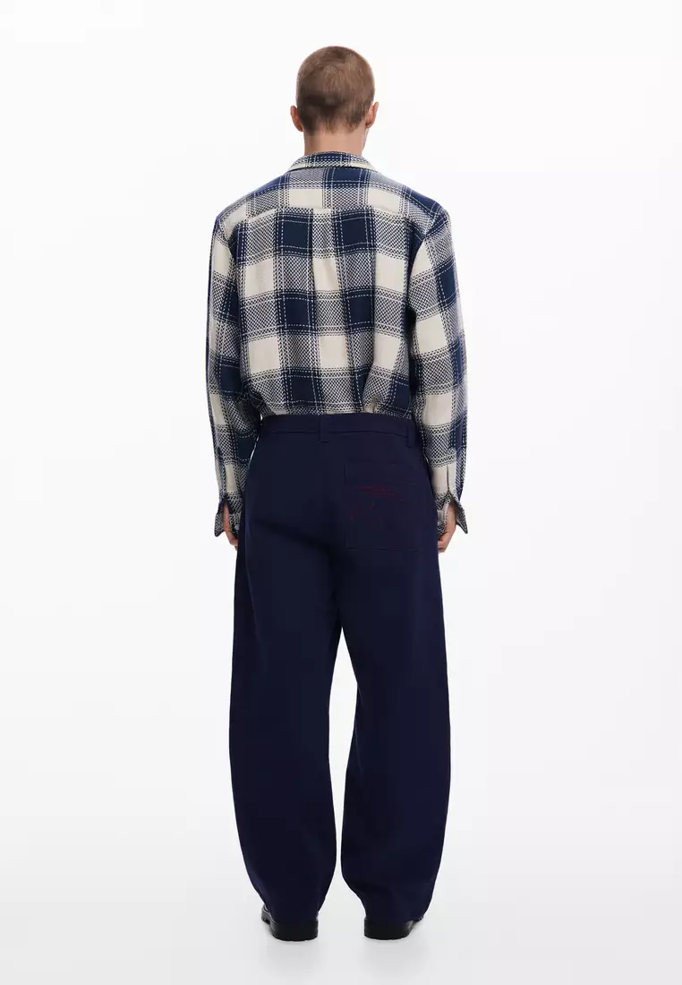 Structured straight pants