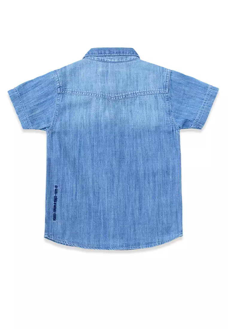Shirt/ Kemeja Anak Laki/ Rodeo Junior Denim Short Sleeve Shirt