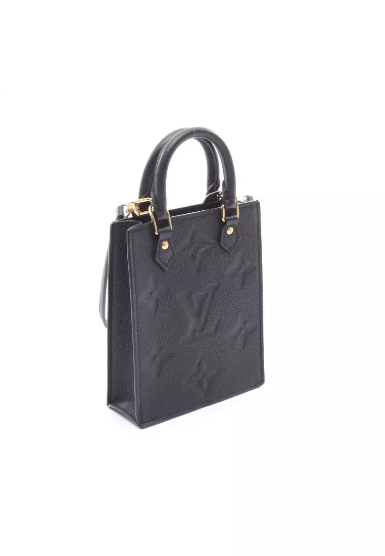 Pre-Loved Louis Vuitton Petite Sac Plat Monogram Empreinte Noir Handbag leather black 2WAY