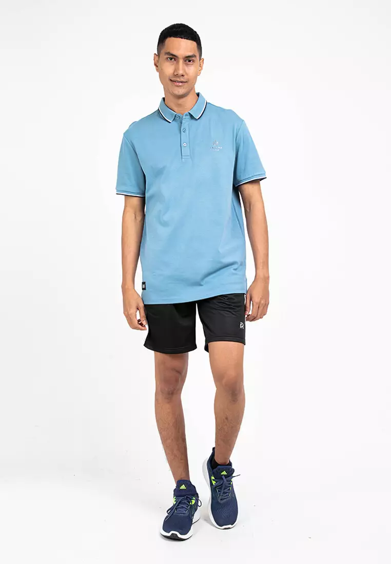 Forest Premium Weight Cotton Polo Tee 220gsm Interlock Knitted Polo T Shirt | 23761-38DustyBlue