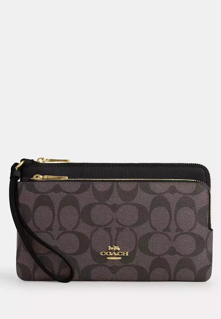 Coach double zip purse deals