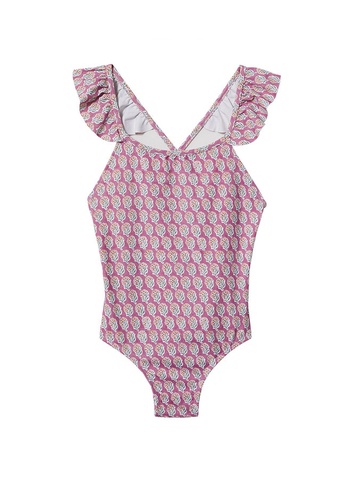 MANGO KIDS pink Swimsuit With Ruffle Detail 12CD0KA91A17BFGS_1