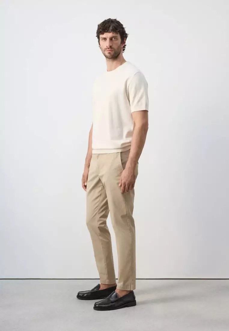 Prato Cropped Tapered Chino Trousers