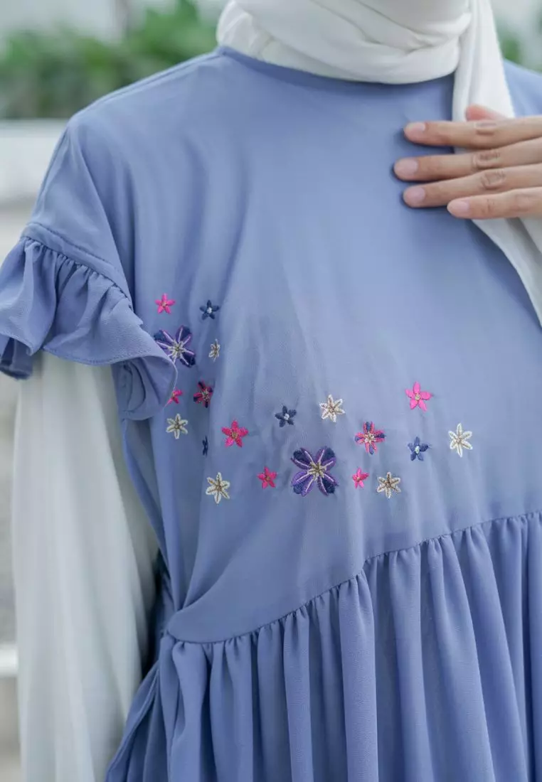 Azzura Tunik Vest Embroidery Soft Denim