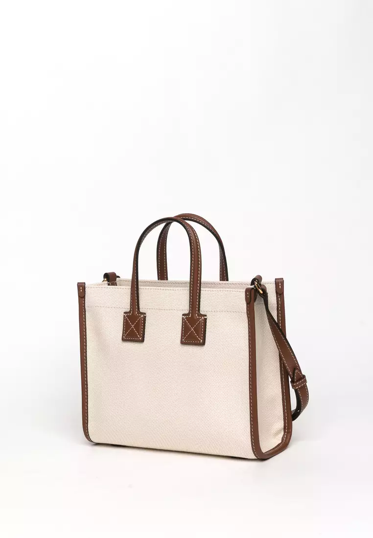 網上選購Burberry Two-Tone Canvas And Leather Mini Freya 斜揹