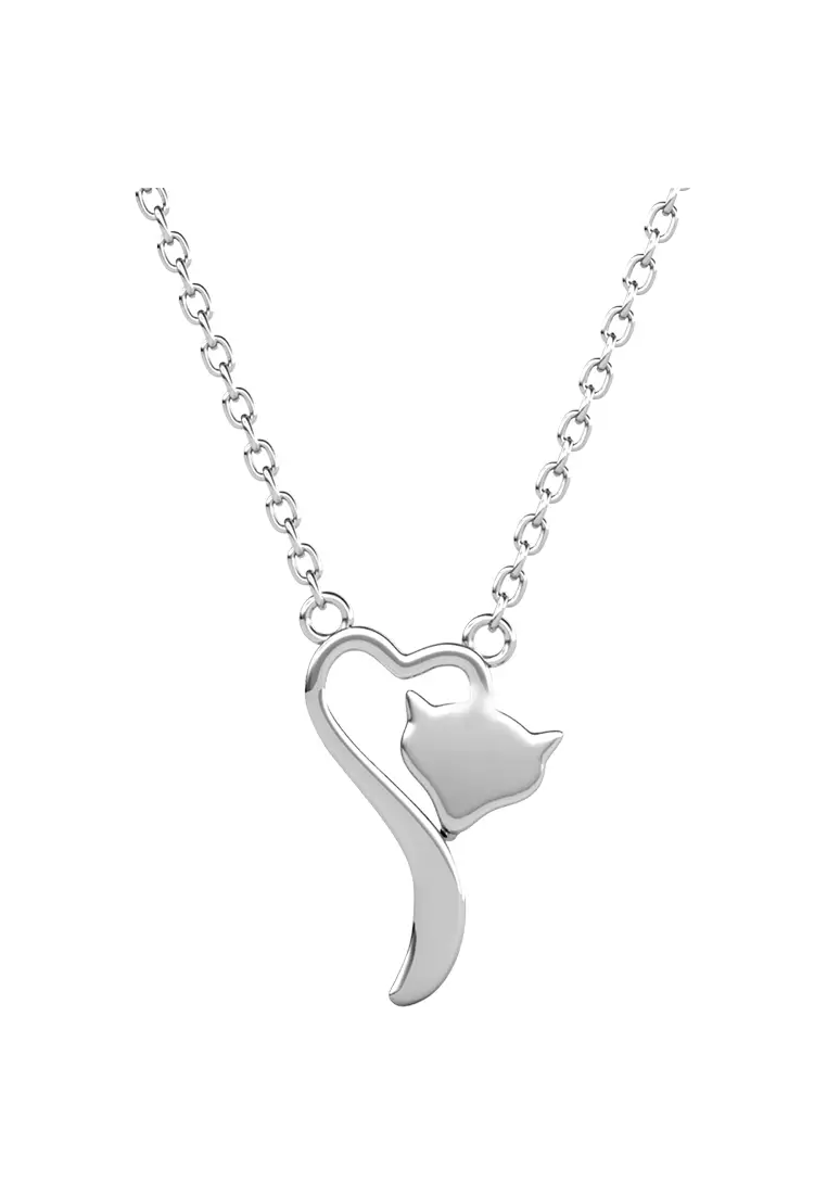 Fox Love Pendant WG - Kalung Crystal by Her Jewellery