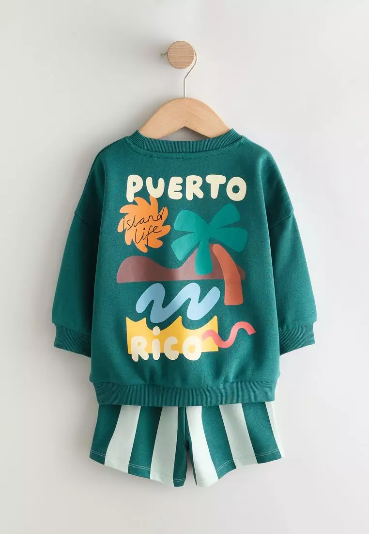 Crew Neck Sweatshirt and Shorts Set (3mths-7yrs)