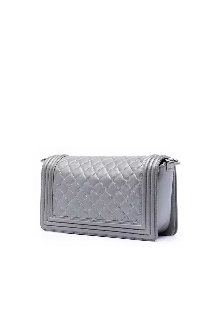 Pre-Loved Chanel Old Medium Quilted Lambskin Boy Flap