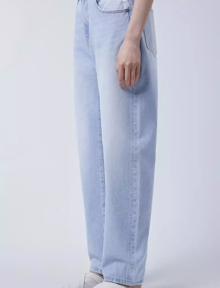 Fitted Denim Long Pants