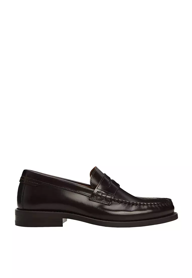 Men black penny best sale loafers