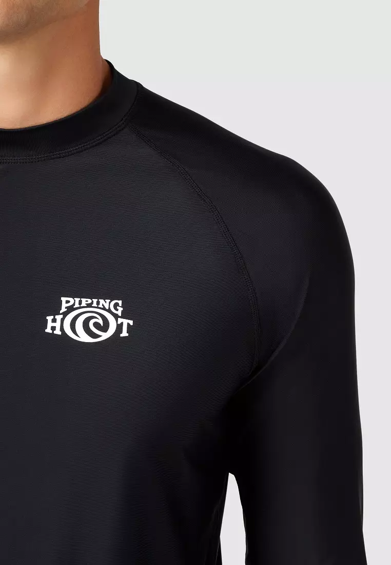 Buy Piping Hot Logo Printed Long Sleeve Sunsafe Sustainable Rash Vest 2023 Online Zalora Singapore 