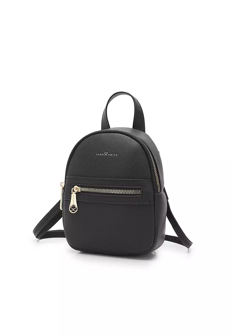 Women's 2-Way Backpack / Crossbody Bag / Sling Bag - Black