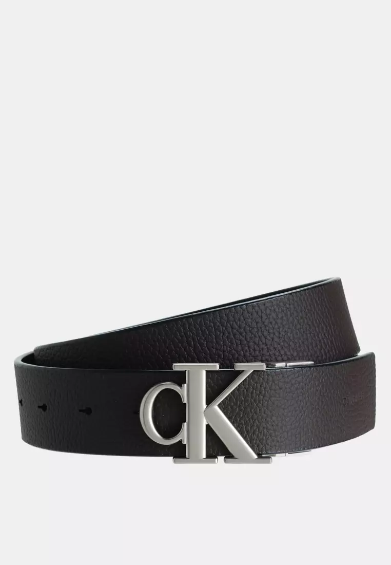 Buckle Reversible Tumbled Leather Belt - Calvin Klein Accessories & Footwear