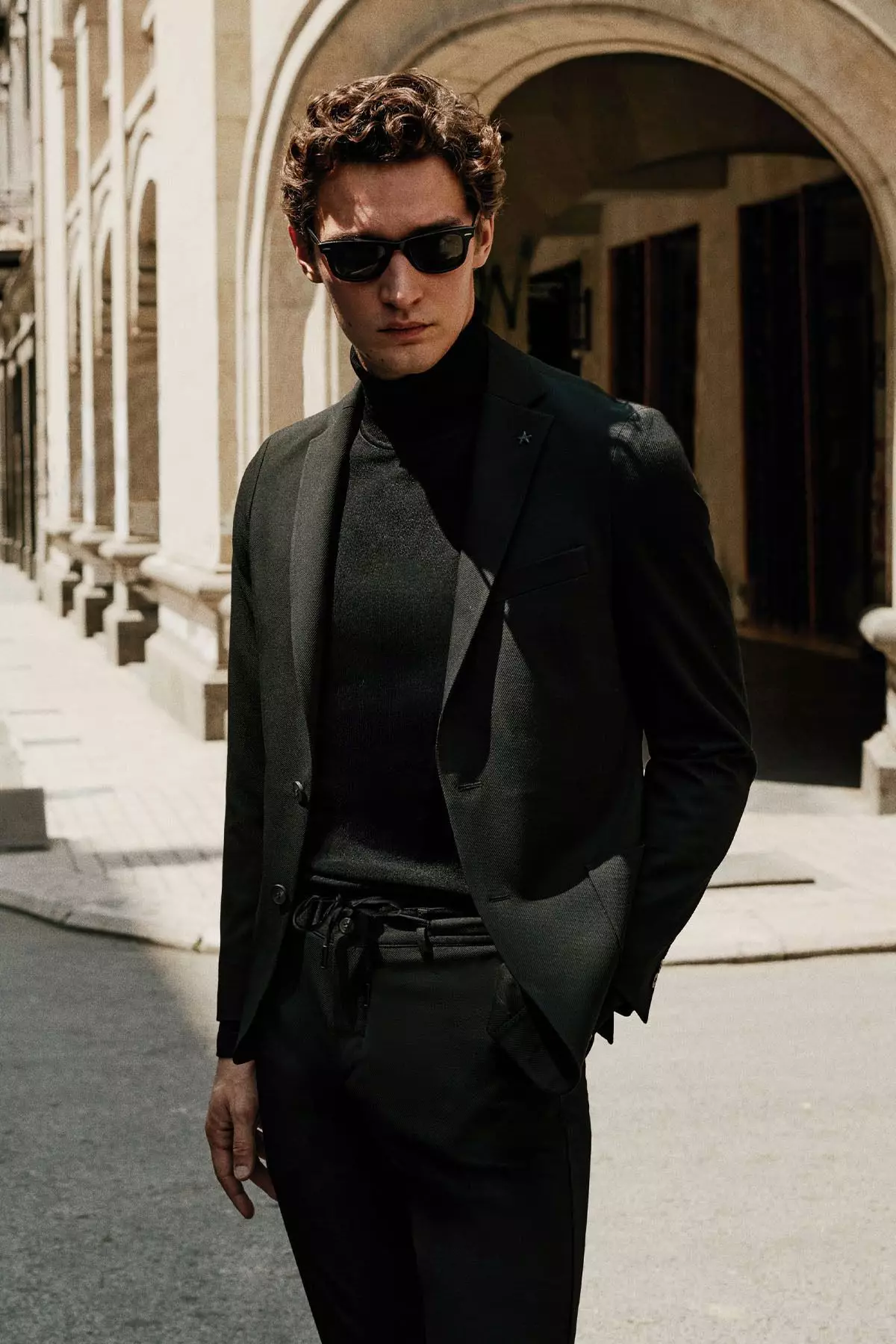 Slim Fit Mono Collar Casual Blazer Jacket