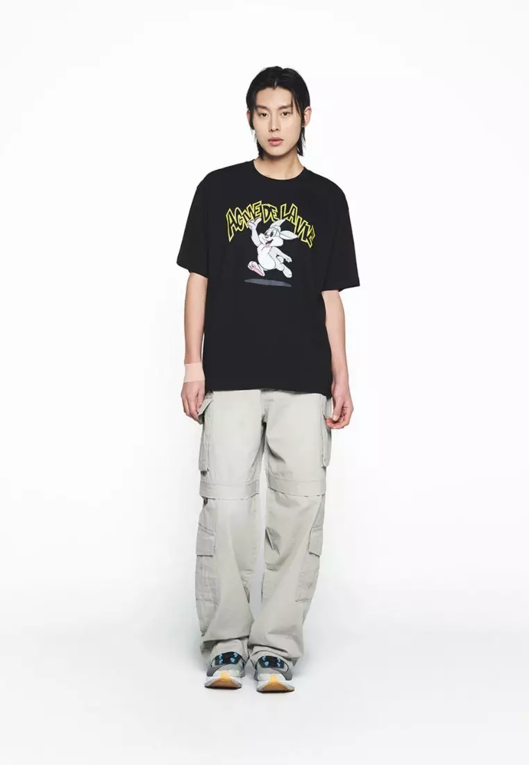 Cartoon Chinchilla Short Sleeve T-Shirt Black