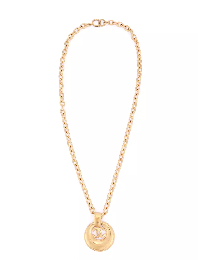 TRIOMPHE SPARKLE NECKLACE IN BRASS WITH GOLD FINISH AND STRASS - GOLD