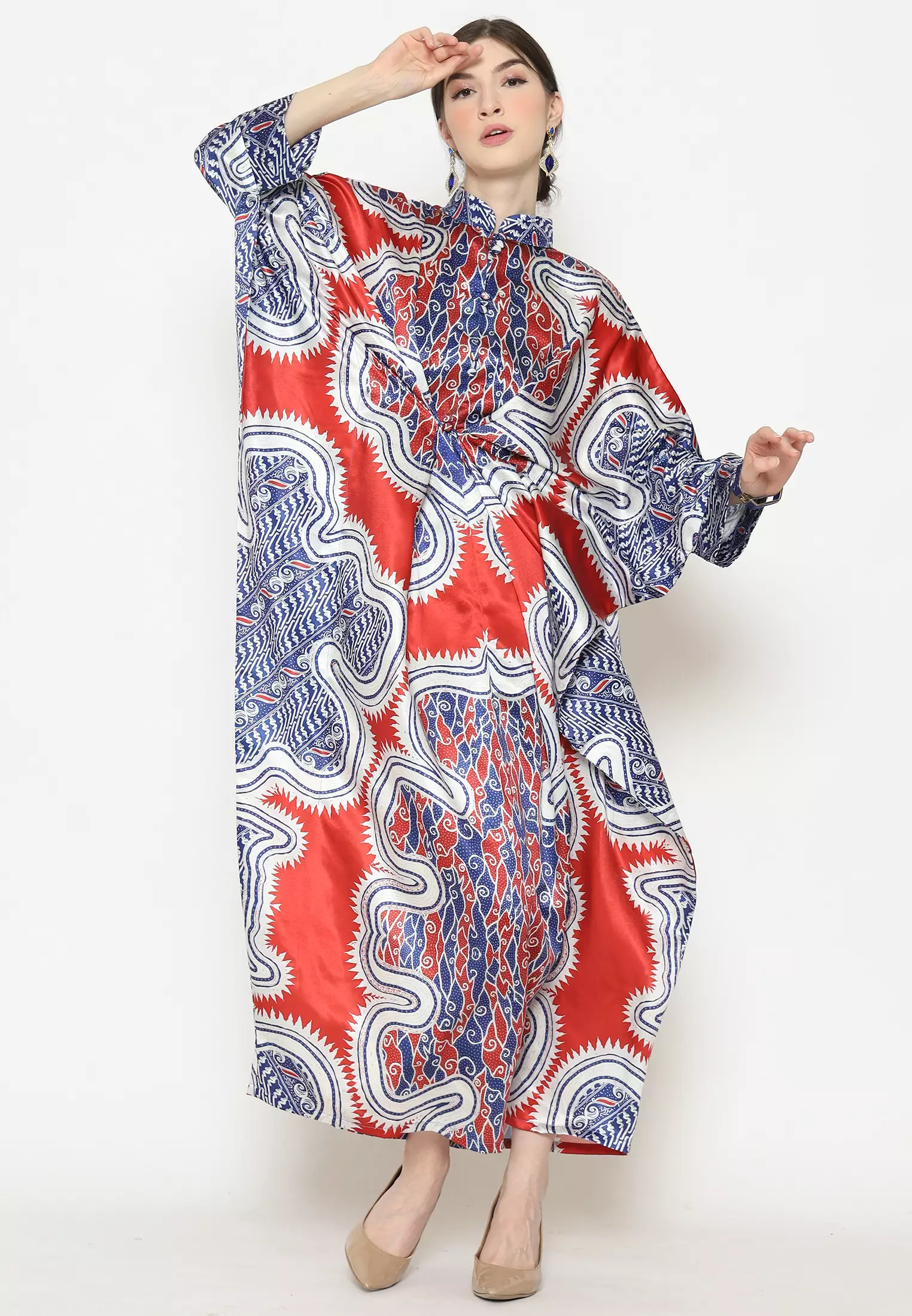 Kanzi Collection Exclusive Long Sleeve Batik Red