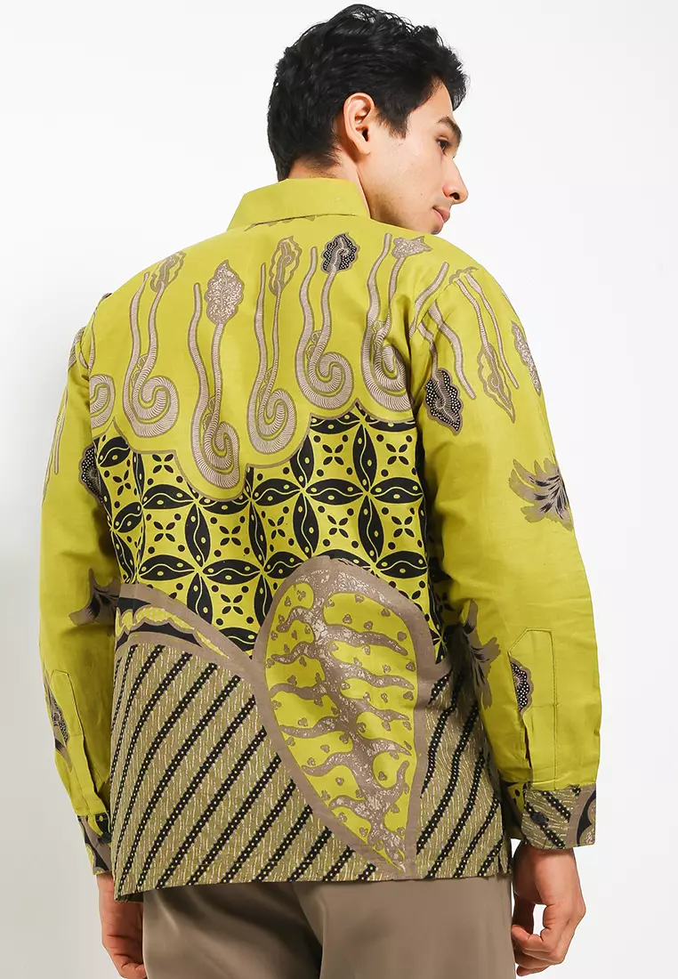 Kenzie Kemeja Batik Exclusive Premium Pria Casual Modern Lengan Panjang