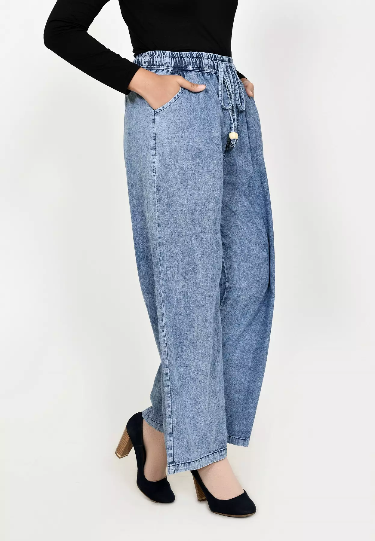 Kulot Denim Emma [Panjang 102 cm] SNOW BLUE