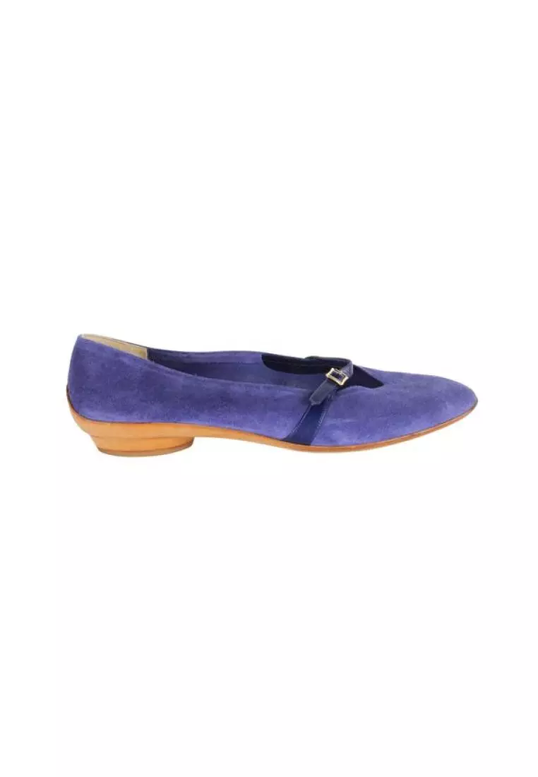 Purple new arrivals suede flats