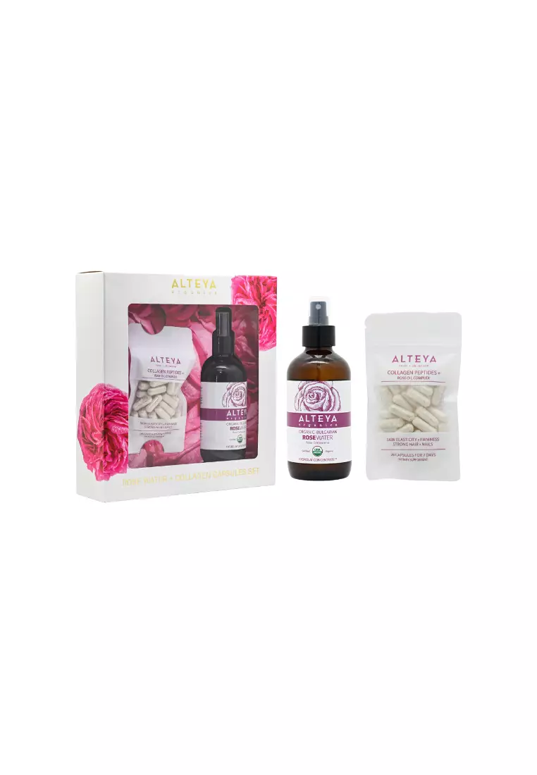 ALTEYA ORGANICS Rose Water & Collagen Capsule Set (2pcs)