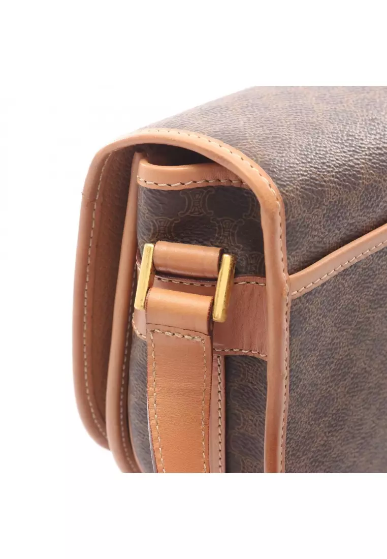 Buy CELINE Pre-Loved Celine Macadam Shoulder bag PVC leather Brown