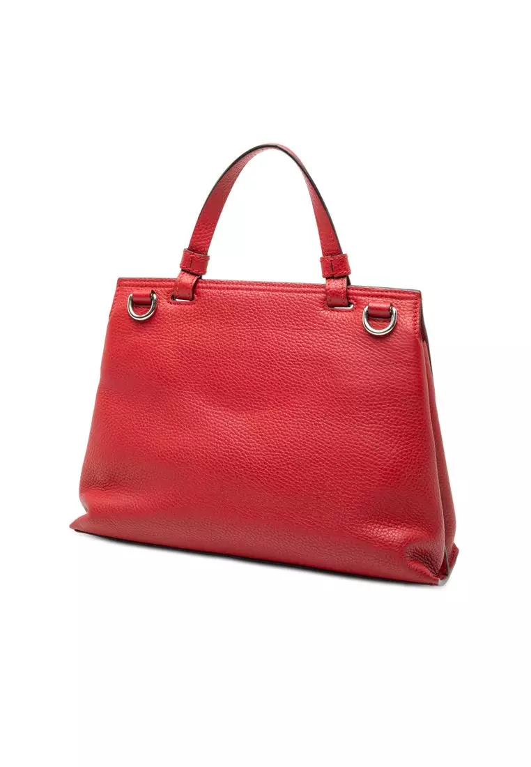 Pre-Loved Gucci Small Leather Bamboo Daily Satchel