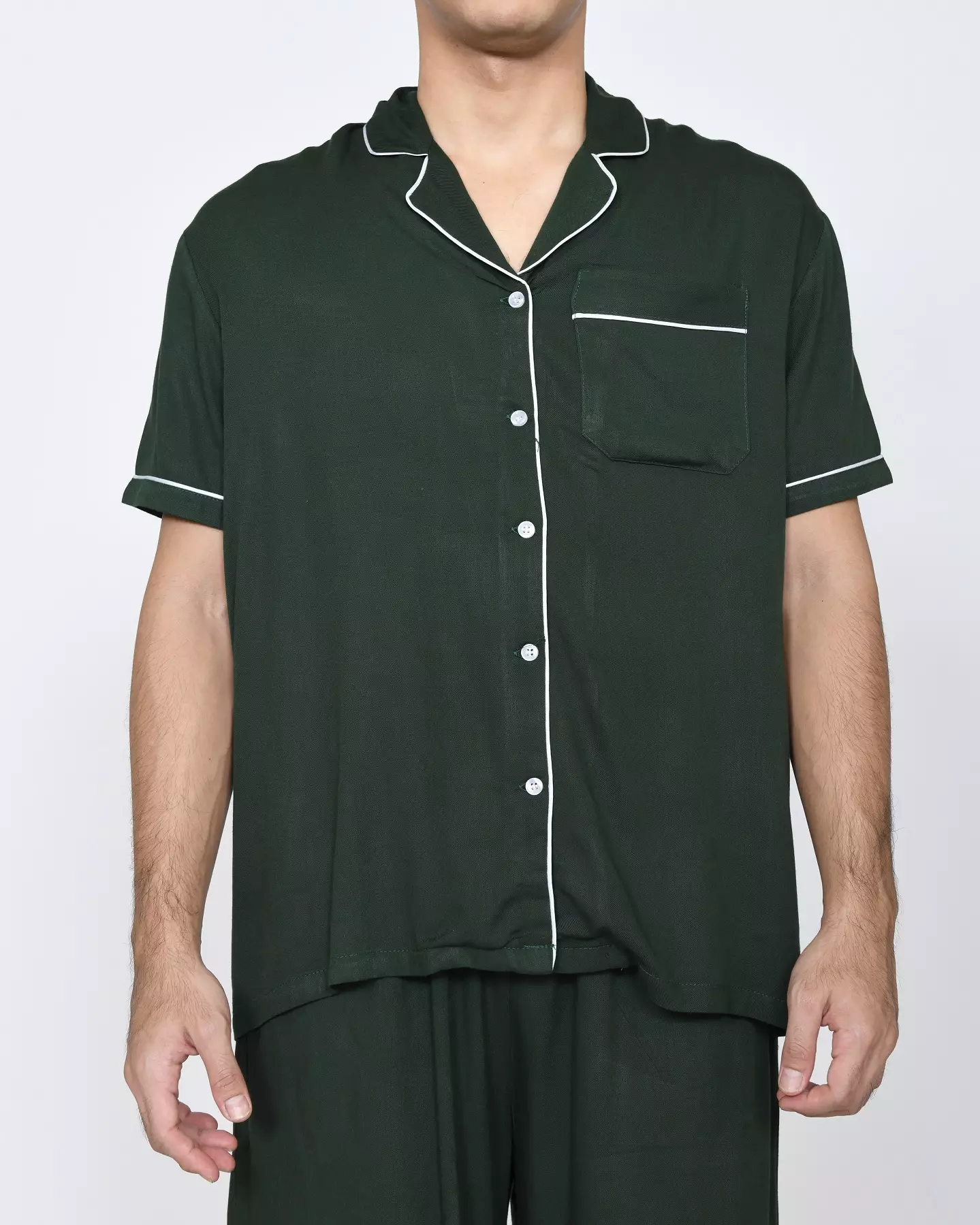 SET Piyama Lengan Pendek Pria (Polos Rey Series)