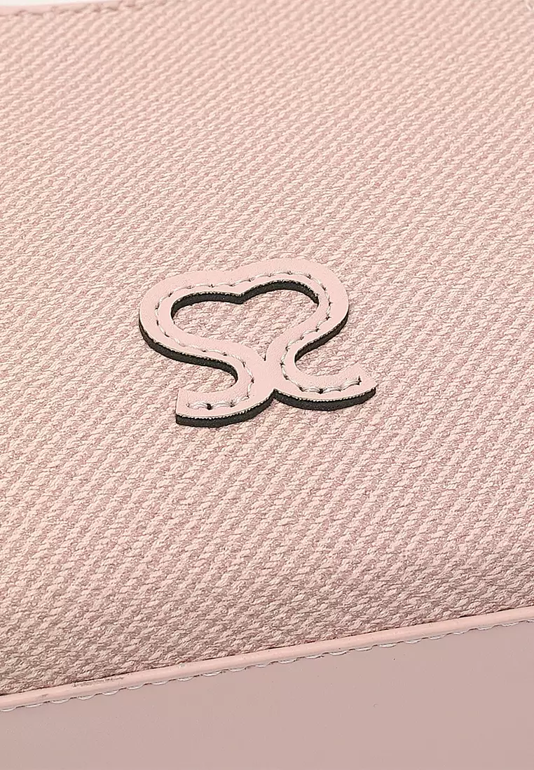 Women's Top Handle Bag / Sling Bag / Crossbody Bag / Shoulder Bag (Tas Tangan Wanita / Tas Selempang Wanita / Tas Bahu Wanita) - Merah Jambu