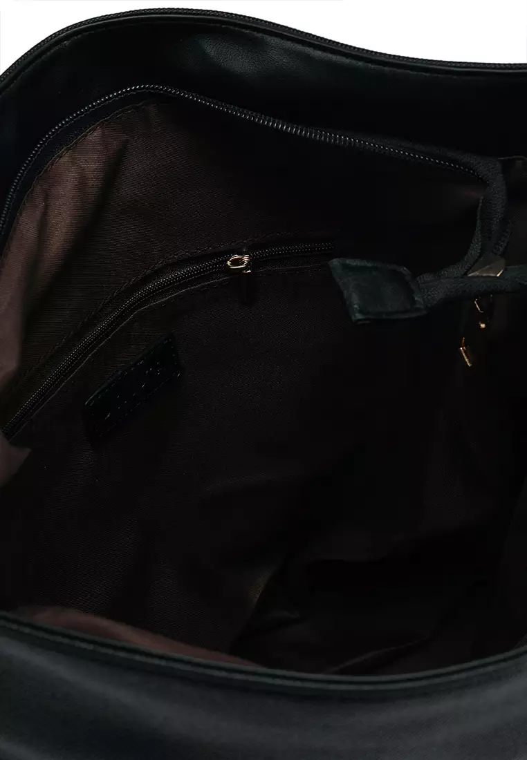 Duo-Texture Convertible Hobo Bag