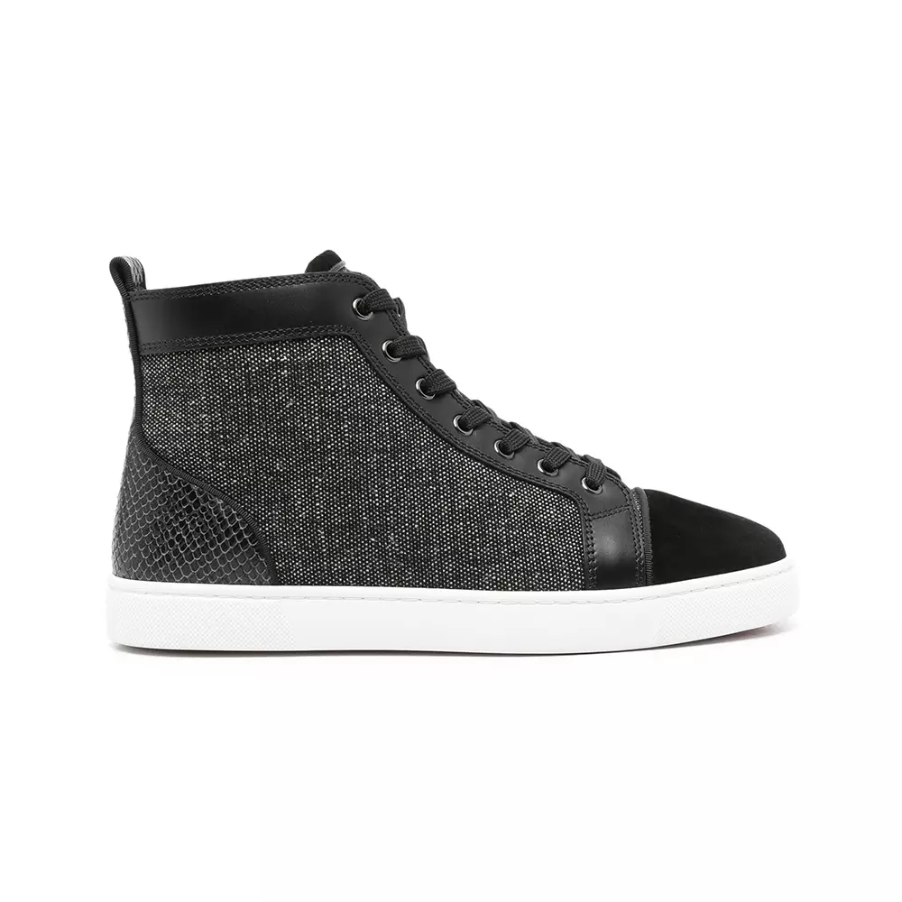 Jual CHRISTIAN LOUBOUTIN Louis Spikes High Top Sneakers Black