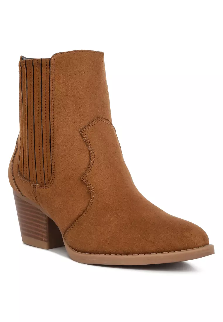 Cheap tan top ankle boots