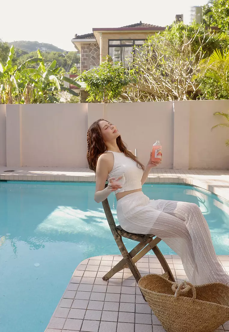 Sheer Straight Leg Overlay Pants With Inner Shorts