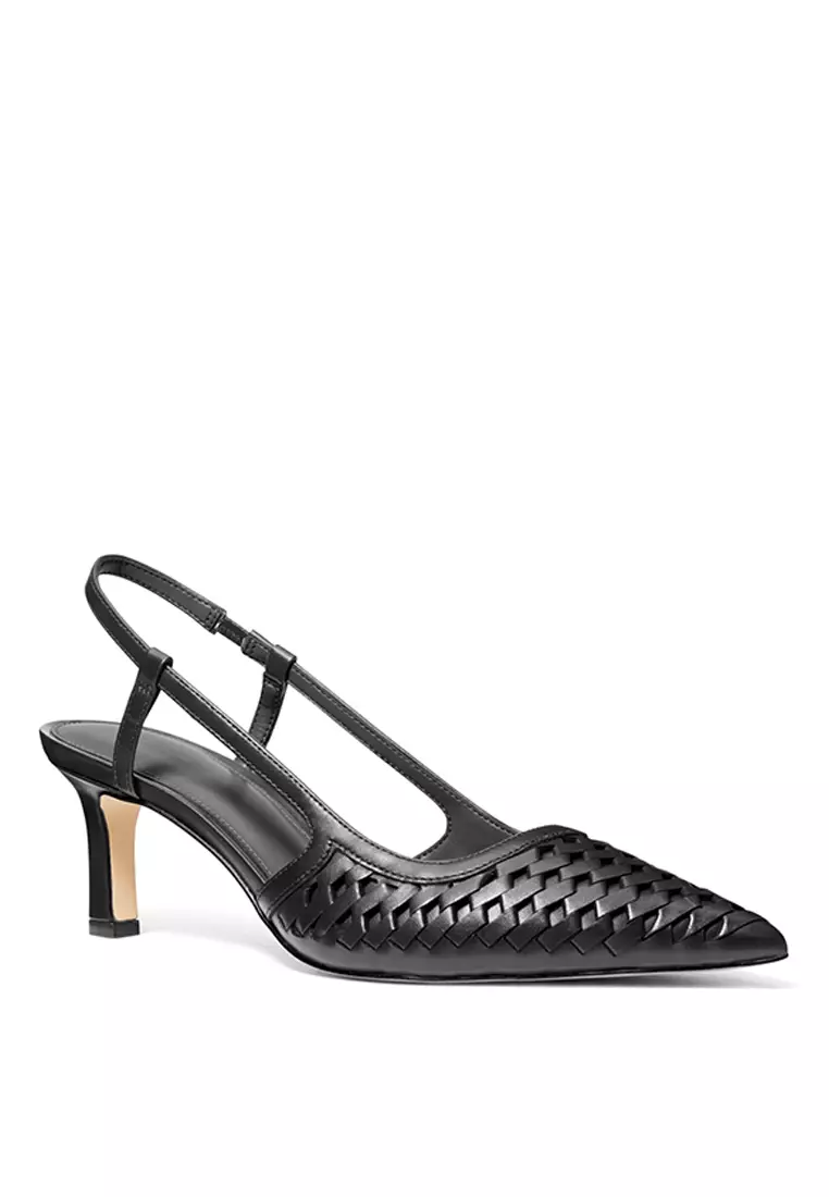 Buy Michael Kors Alora Hand-Woven Leather Slingback Pumps 2025 Online ...
