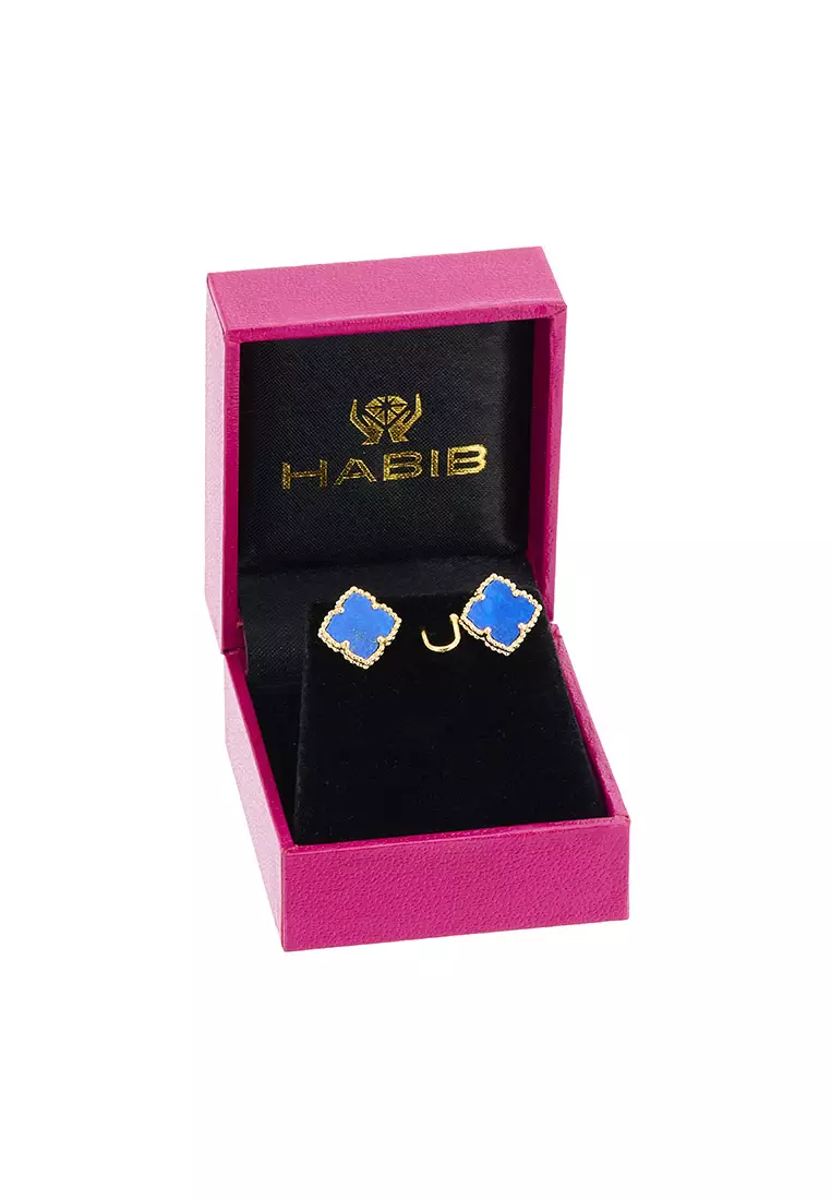 HABIB Lapis Lazuli Earrings in 750/18K Yellow Gold 457800125(YG)-LZ