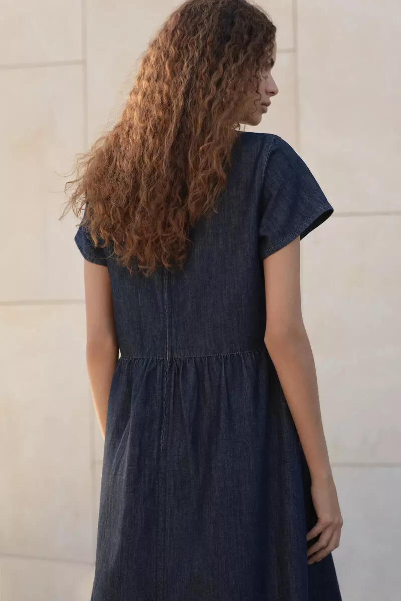 Denim maxi dress