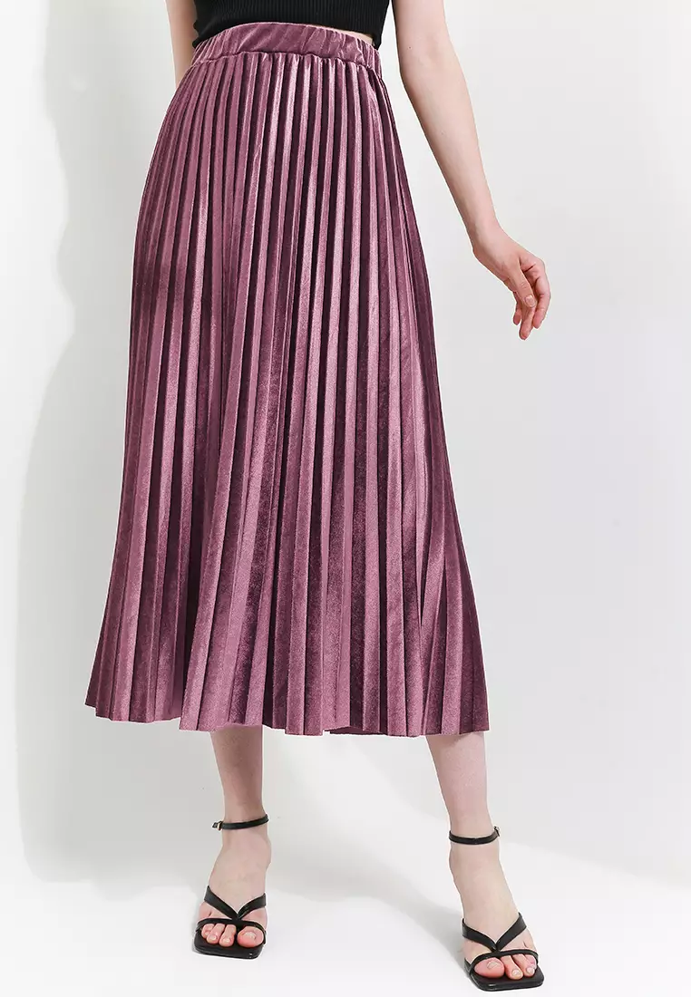 Pleated Skirt Velvet