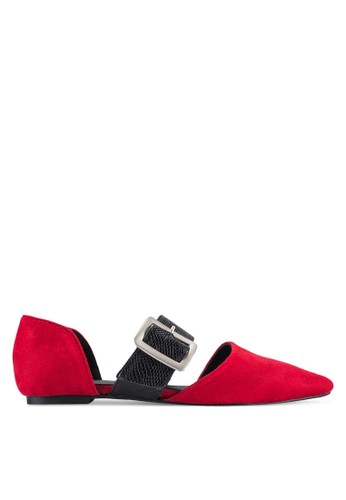 Side Buckle Pointed Flats