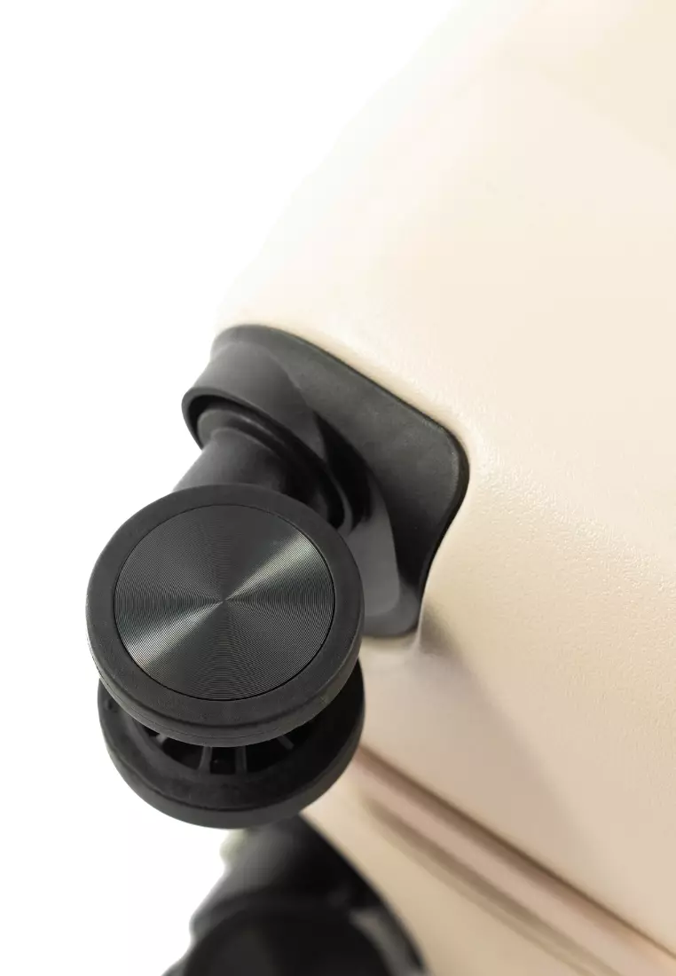 Puff 24"  Hard Case Luggage In Beige