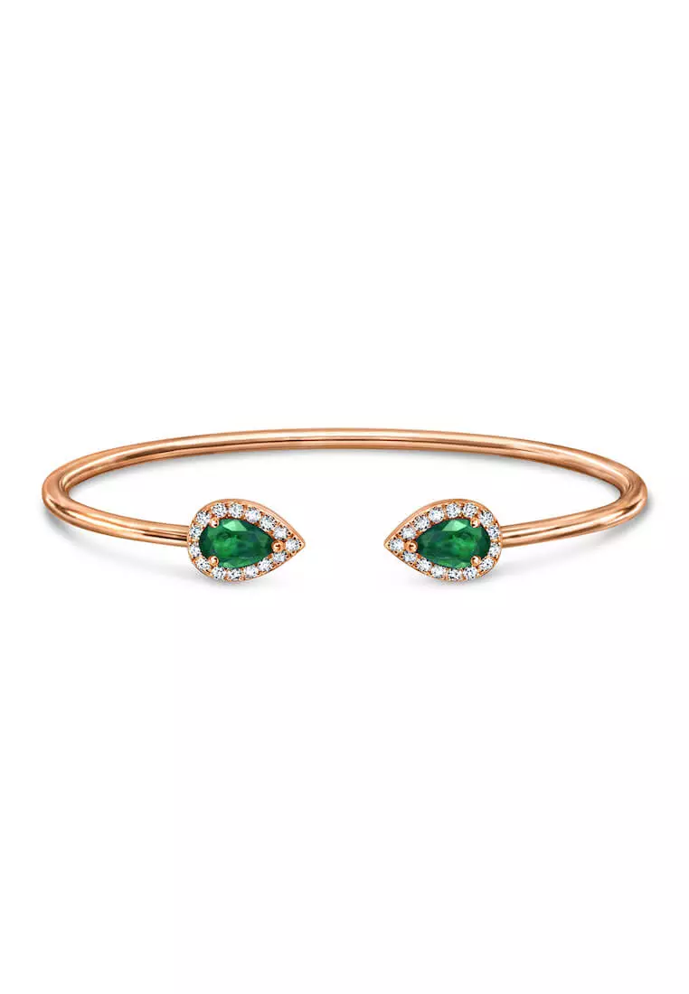 Gold emerald bangles new arrivals