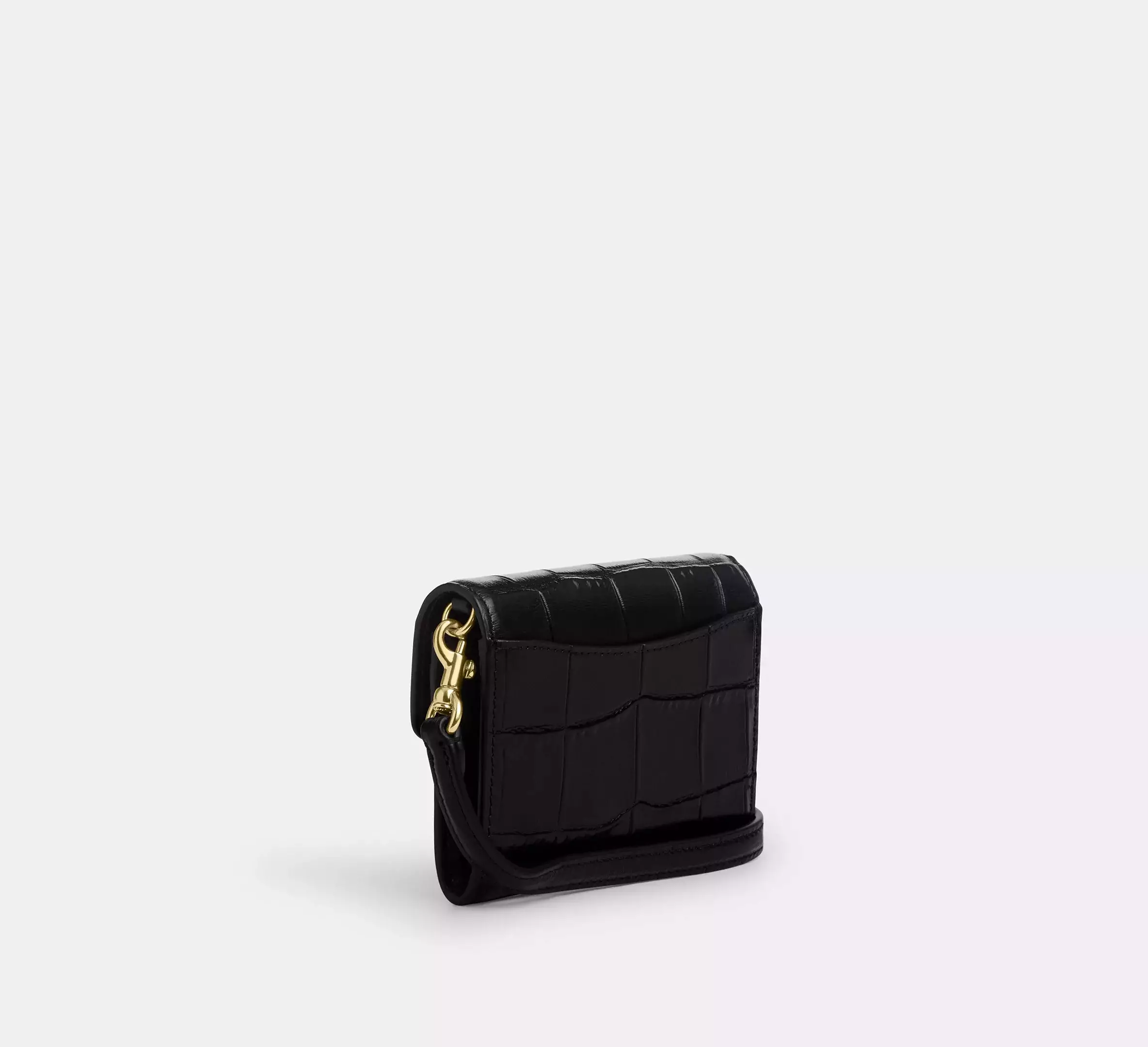 Coach Mini Envelope Wallet With Strap Black