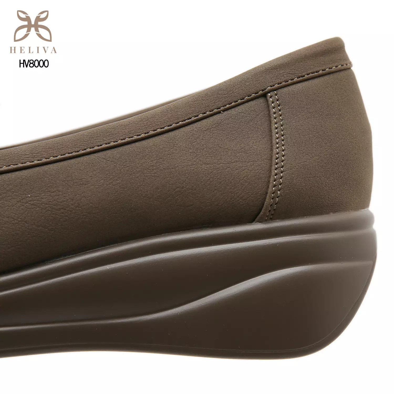 HELIVA HILARY Minimalist H-Accent Wedge Loafers for Women HV8000